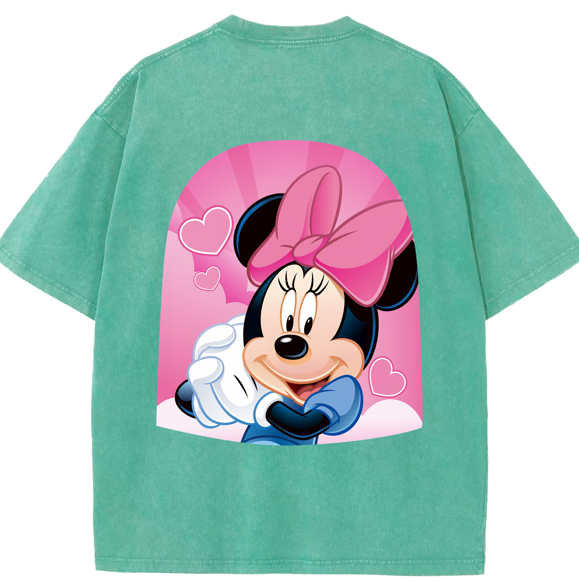 （画像用） ミッキーマウス Mickey Mouse 綿100% ヴィンテージ風 半袖Tシャツ（背面プリント）